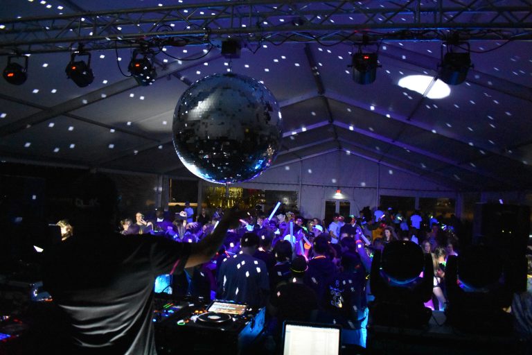 Starry Night Mirror Ball Tent Truss Crew Audience